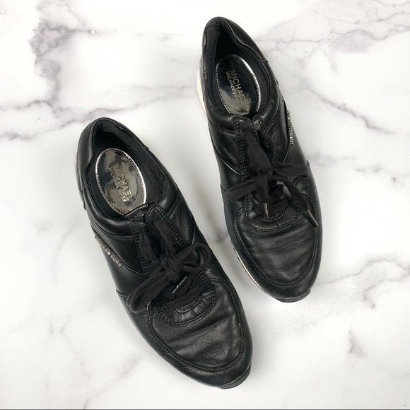 MICHAEL Michael Kors Shoes - Michael Kors Black Allie Leather Sneakers